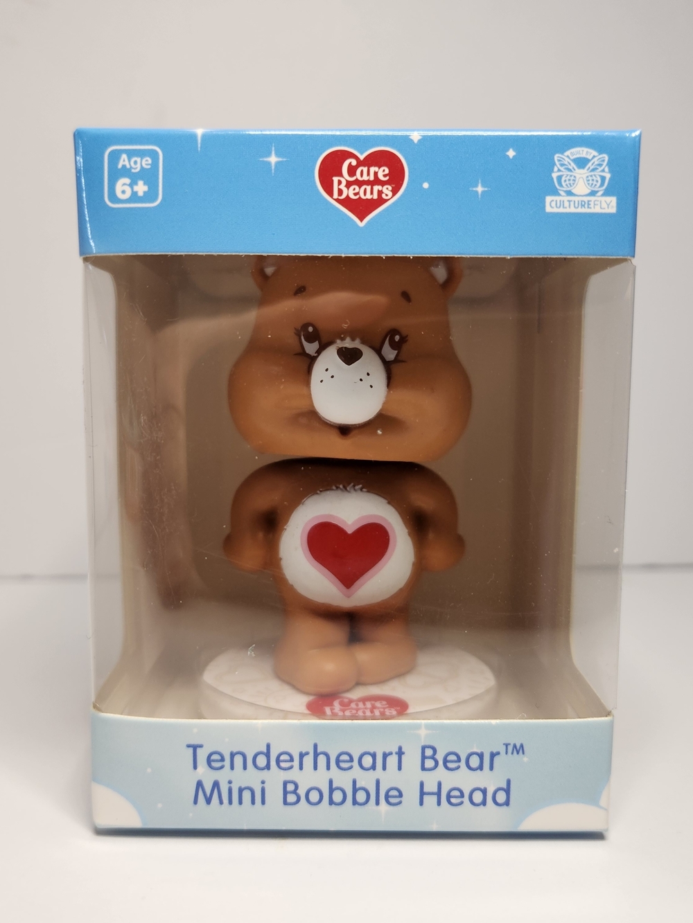 Care Bears Tenderheart Bear Mini Bobble Head - Brown with Red Heart